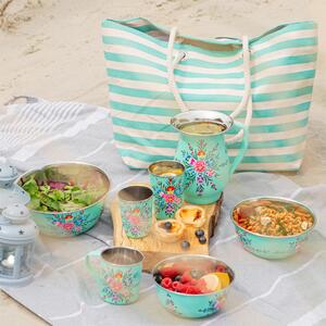 Pansy Picnic Bowl - 21.5cm - Mint Pansy / 21.5cm by Billy Can