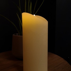 Premier Christmas Warm White Flickerbright Candle with Timer - White by Samuel Alexander