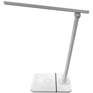 LED Desk Lamp with Wireless Charger - White by Nicoman
