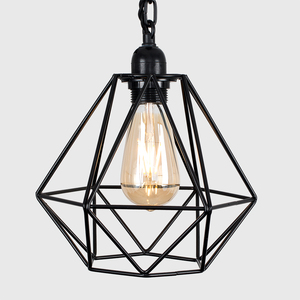 Industrial Satin Black Wall Ceiling Light Fitting With Black Metal Cage Shade - Black by ValueLights