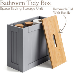 Small Bathroom Storage Unit - Grey by Christow