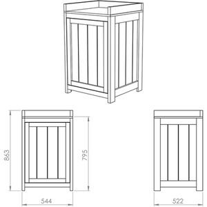 Wooden Outdoor Kitchen Cabinet Pressure Treated - Brown by Waltons