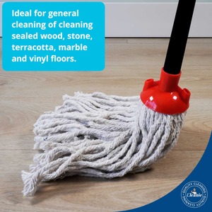 Traditional cord Mop. Replacement Mop Head. Fits all UK sticks. - White by Mr Cleanie