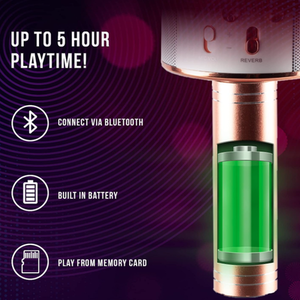 Open Mic Bluetooth Karaoke Microphone - Rose by IJoy