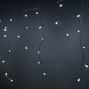 1000 LED Frosted Icicle Indoor Outdoor Christmas Lights with Timer - white by Samuel Alexander