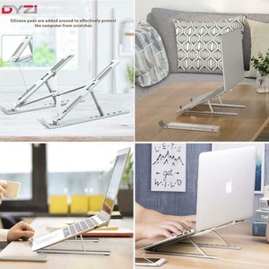 Foldable Ventilated Adjustable Laptop Tablet Stand - Silver by Dyzi