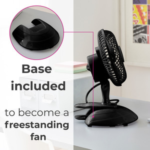 Neo Mini Clip Base Mount Desk Fan - Black by Neo