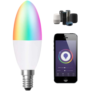 Smart Wi-Fi E14 LED Candle Bulb 5W, RGBWWW, Dimmable - Neutral by EnerJ Smart