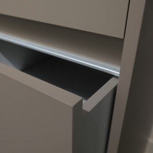 Spacepro 450mm Tower Unit with 3 Drawers - Stone Grey by Spacepro