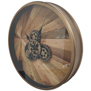 Vanity Living Rustic Natural Wood Wall Clock - Brown by Vanity Living