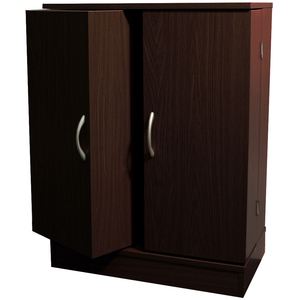 COLUMBUS - Double Door 324 CD 213 DVD Media Storage Cabinet - Dark Oak - Dark Oak by Watsons