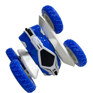 Mini Remote Conntrolled Stunt Car - Blue and White