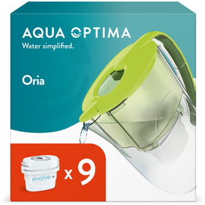 Oria Water 2.8L Filter Jug - Green / 9 pack by Aqua Optima