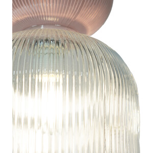 Cerelia Glass Pendant - Pink and Clear