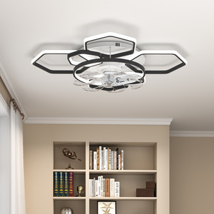 Geometric Ceiling LED Fan Light by komore