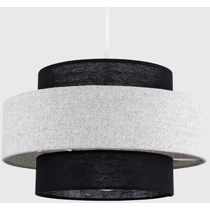 Weaver Pair of Grey Ceiling Pendant Shade - Grey by ValueLights