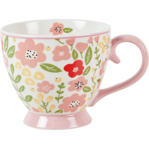 Flower Footed Mug - Pink