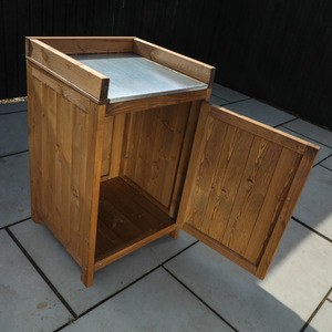 Wooden Outdoor Kitchen Cabinet Pressure Treated - Brown by Waltons