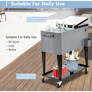 76L Rolling Cooler Cart by Costway
