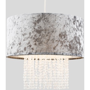 Boland Pair of Silver Ceiling Pendant Droplets Shade - Silver by ValueLights