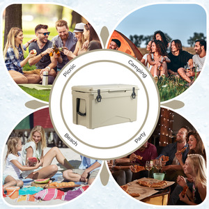 47L Rotomolded Cooler Portable Ice Chest by Costway