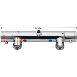 Thermostatic Shower Mixer Temperature Control Valve - Silver by Livingandhome