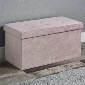 Seville Brushed Velvet Trunk - Blush