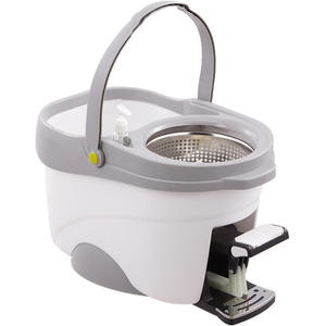 Hands-free Spin Mop and Bucket Cleaning Set - Grey / 30cm by Livingandhome