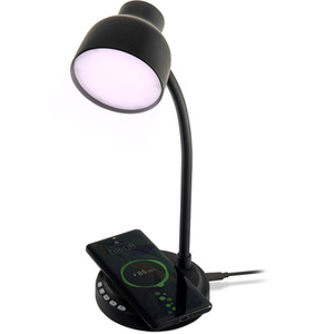 Groov-e Astra Lamp Wireless Charging and BlueTooth Speaker - Black by Groove