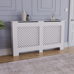 Oxford Radiator Cover - White / 152cm by Vida Designs