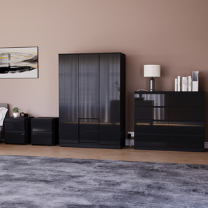 Vida Designs Glinton 4 Piece FSC Bedroom Set - Black by Vida Designs