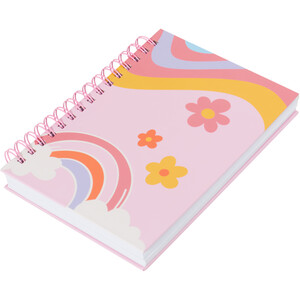Daisies and Dreams Chunky A5 Notebook - Pink by i-doodle