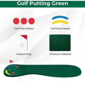 Golf Putting Green Set - Green by Costway