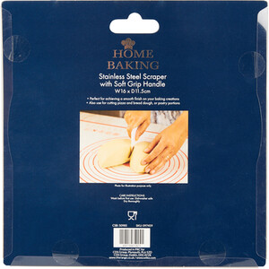 Stainless Steel Scraper with Soft Grip Handle - Silver