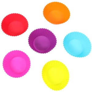 Pack of Six Kids Silicone Round Cupcake Moulds