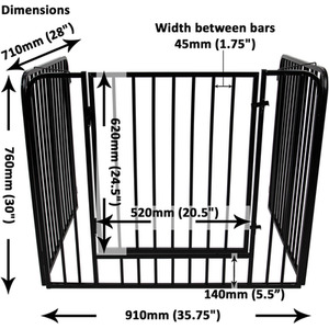 Fire Guard Safety Wood Burner Screen Black - Black by Actiasgear
