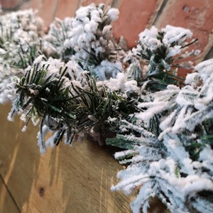 Kaemingk Snowflocked Luxury Christmas Imperial Garland - Green by Samuel Alexander