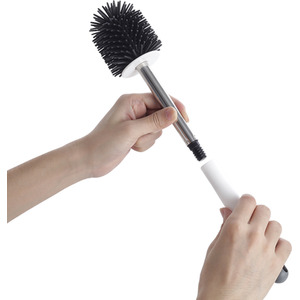 Toilet Bowl Brush Combo Set - Grey White by Livingandhome