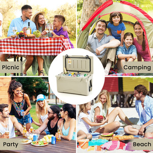 28L Rotomolded Cooler Insulated Portable Ice Chest by Costway