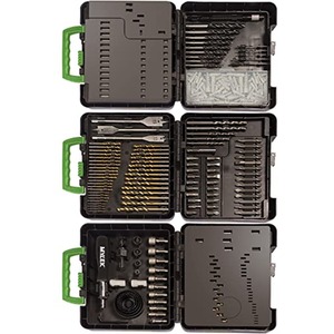 MYLEK 204 Piece Drill Bit And Screwdriver Accessory Set with Carry Case - Black by Mylek