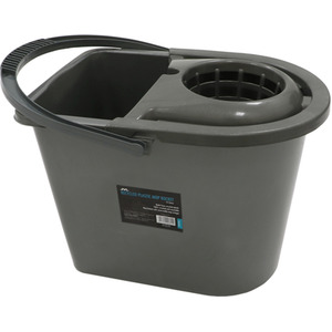 15 Litre Recycled Plastic Mop Bucket - Grey by JVL