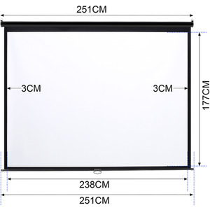Manual Projector Screen Matt Pull Down Projection by Livingandhome