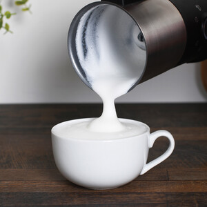 Kitchen Master Stainless Steel Milk Frother with LED Indicator - Black and Silver by Kitchen Master