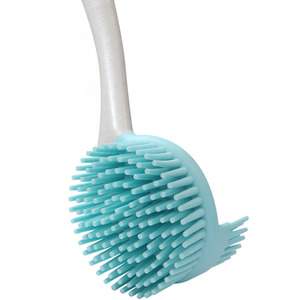 Pro Clean Anti-Bacteria Rubber Dish Brush with Extra Bristles - Blue by JVL