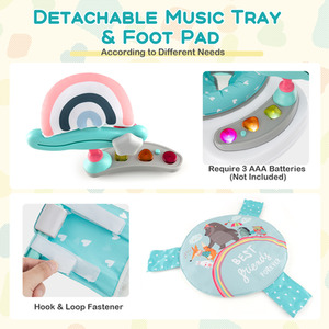 Baby Stationary Activity Center Baby Bouncer - Blue by Costway