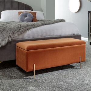 Mystica Ottoman Storage Bench - Russet