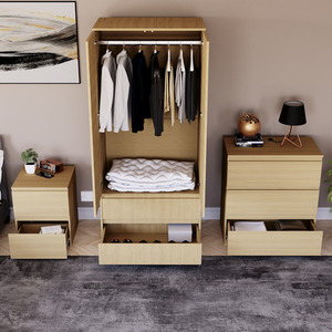 Denver Bedroom Set (2 Drawer Bedside, 3 Drawer Chest, 2 Door 2 Drawer Wardrobe) by Vida Designs