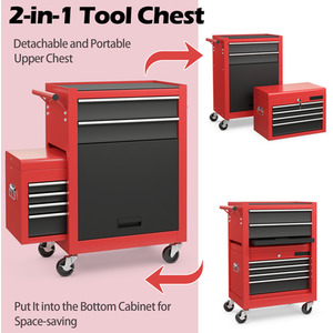 6-Drawer Rolling Tool Chest Tool Storage Cabinet by Costway
