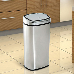 HOMCOM Sensor Bin 68L Automatic Kitchen Waste - Silver by HOMCOM