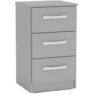 Wooden 4 Piece Furniture Set Wardrobe Chest of Drawers Bedsides Lynx - Grey by Birlea